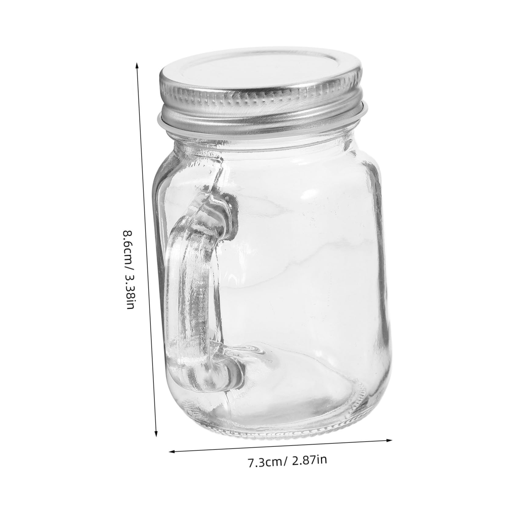 MAGICLULU 8stücke Mini- Gläser Mit Griff Und Deckel Wiederverwendbare Glasbehälter Für Marmelade Getränke Desserts Und Nachhaltige Und Tragbare Lösung Für