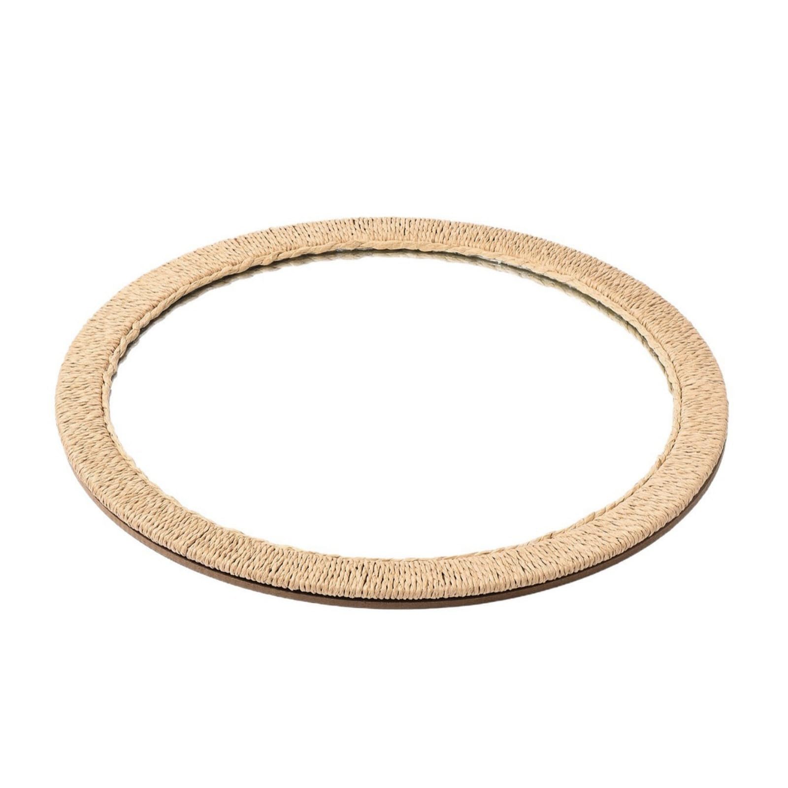 Snorvixre Bathroom Mirrour for Wall Round Woven Frame Vanity Decorative Mirrours for Bedroom, Living Room, Entryway Decorsative for Decors Rustics Farmhouse for Decors Decorative Woven for