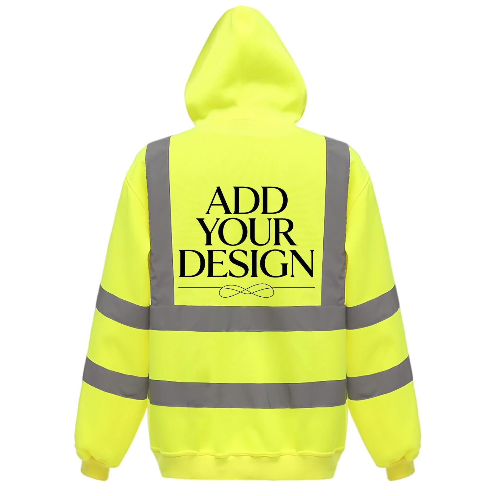 Zaprojektuj własne bluzy z kapturem Hi Vis męskie 360° odblaskowa polarowa bluza robocza pulower niestandardowe logo na noc kolarstwo i bieganie