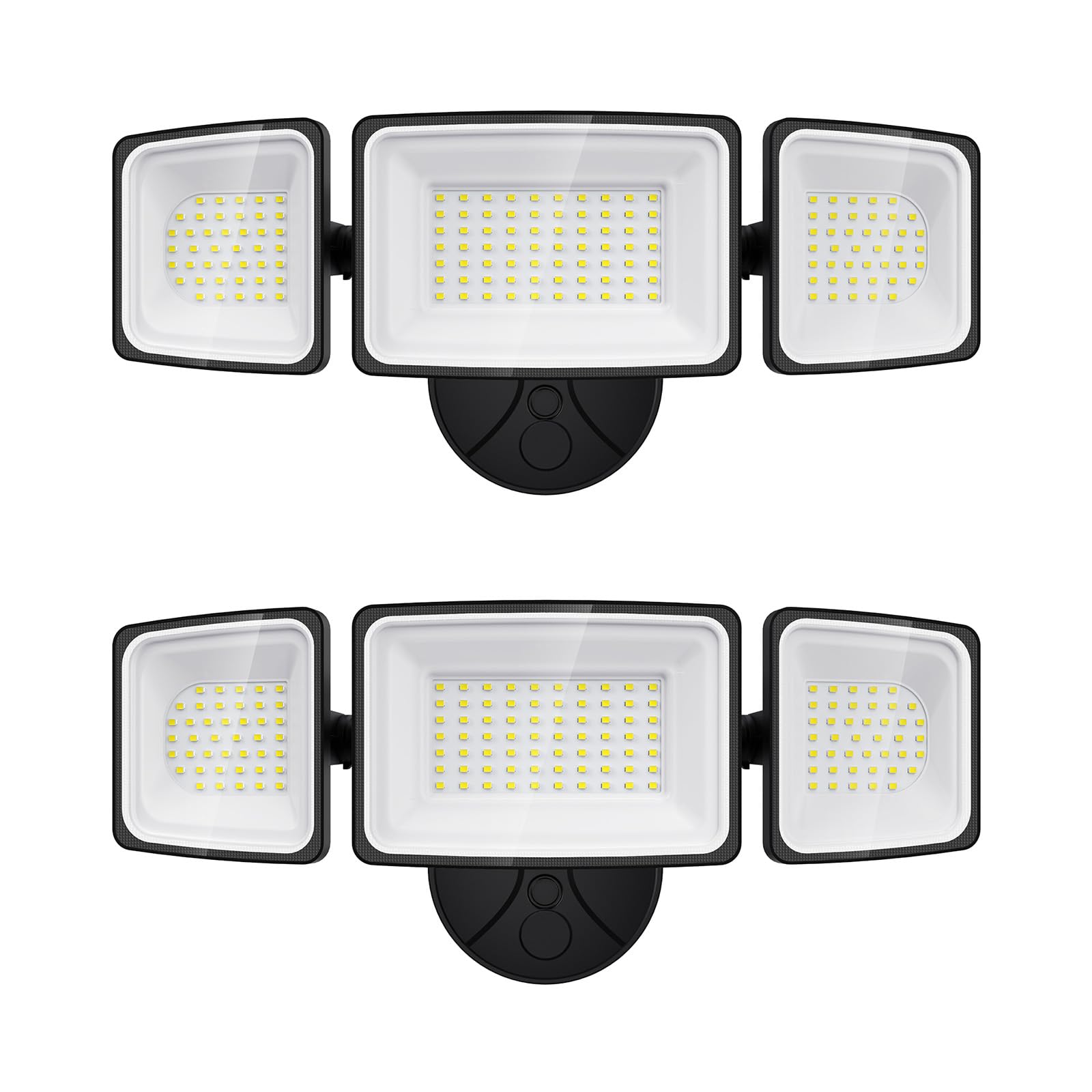 Onforu 130W Flood Lights Outdoor, 2 Packs Outdoor Security Lights 13000LM, 6500K LED Outdoor Flood Lighting Fixture, 3 Adjustable Heads, IP65 Waterproof Exterior Floodlight for Yard,Garage,Eave Mount