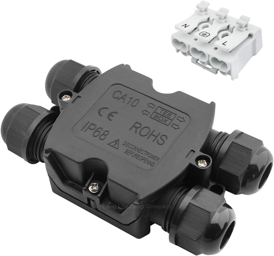 Waterproof IP68 Electrical 4 Way Junction Box Cable Wire Connection Box