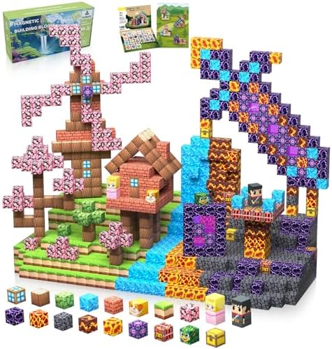 100 Teile Magnetische Bausteine, Spielzeug Magnetbausteine für Kinder | 2CM Magnetwürfel Montessori Spielzeug ab 3 4 5 6 7 8 Jahre Junge und Mädchen Magnetic Blocks Geschenke für K