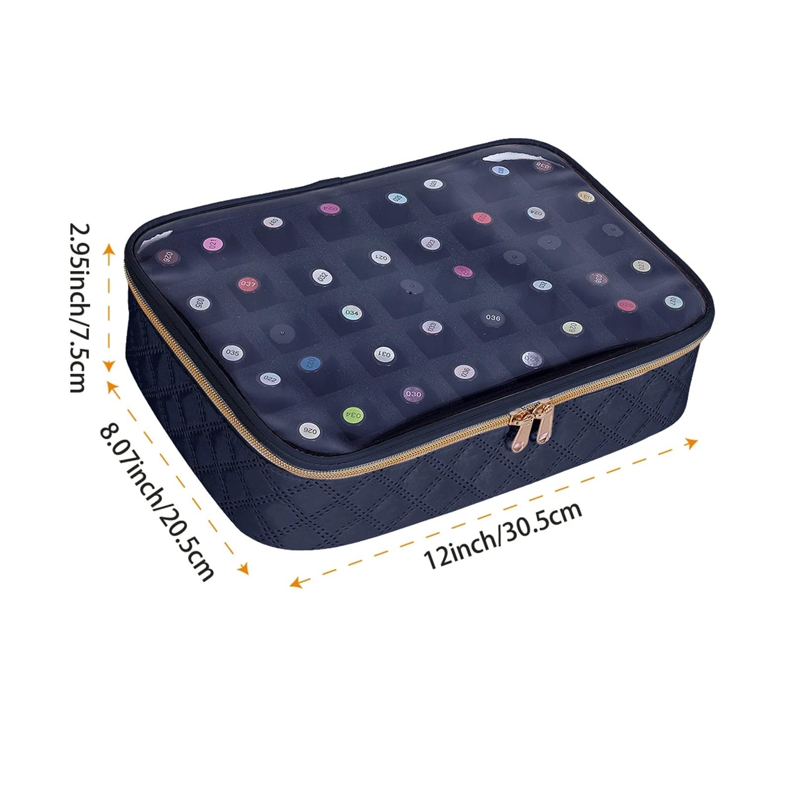 Rangement Onglerie,Rangement Vernis A Ongle 1 boîte de rangement transparente for vernis à ongles - Coffret voyage 40 flacons, en polyester et coton résistant, idéale les amateurs d'ongles(Pink)