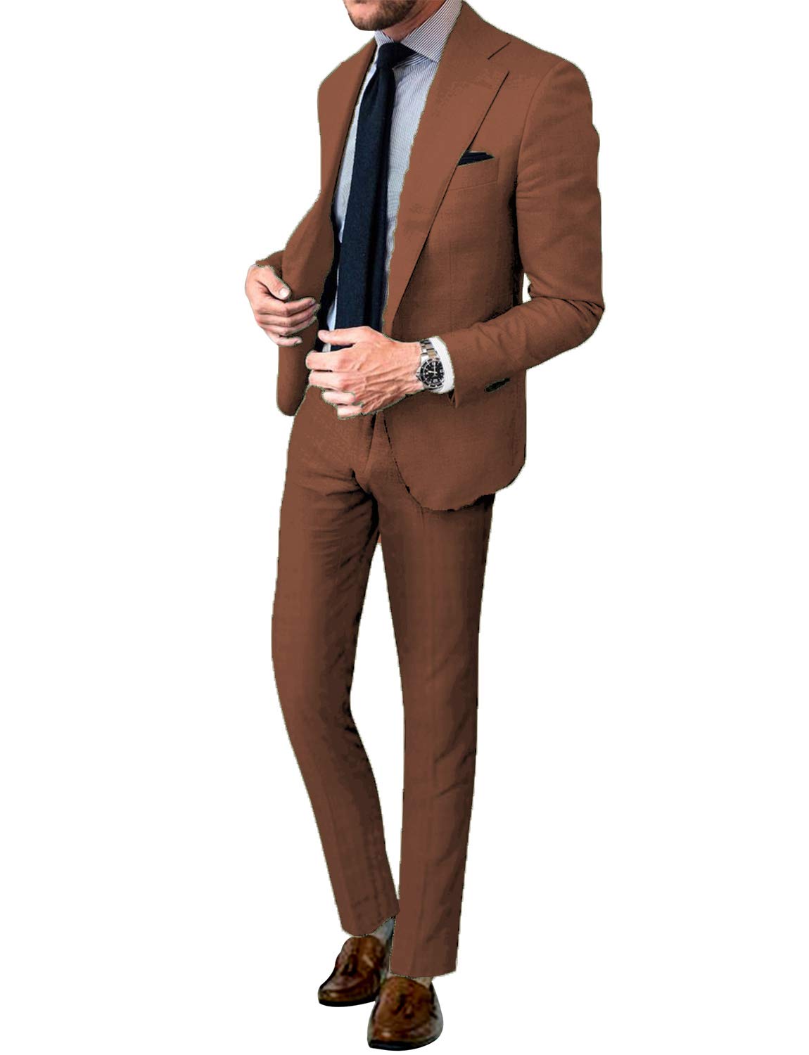 Men's 2 Pieces Tuxedos Notch Lapel Suit(Jacket + Pants)