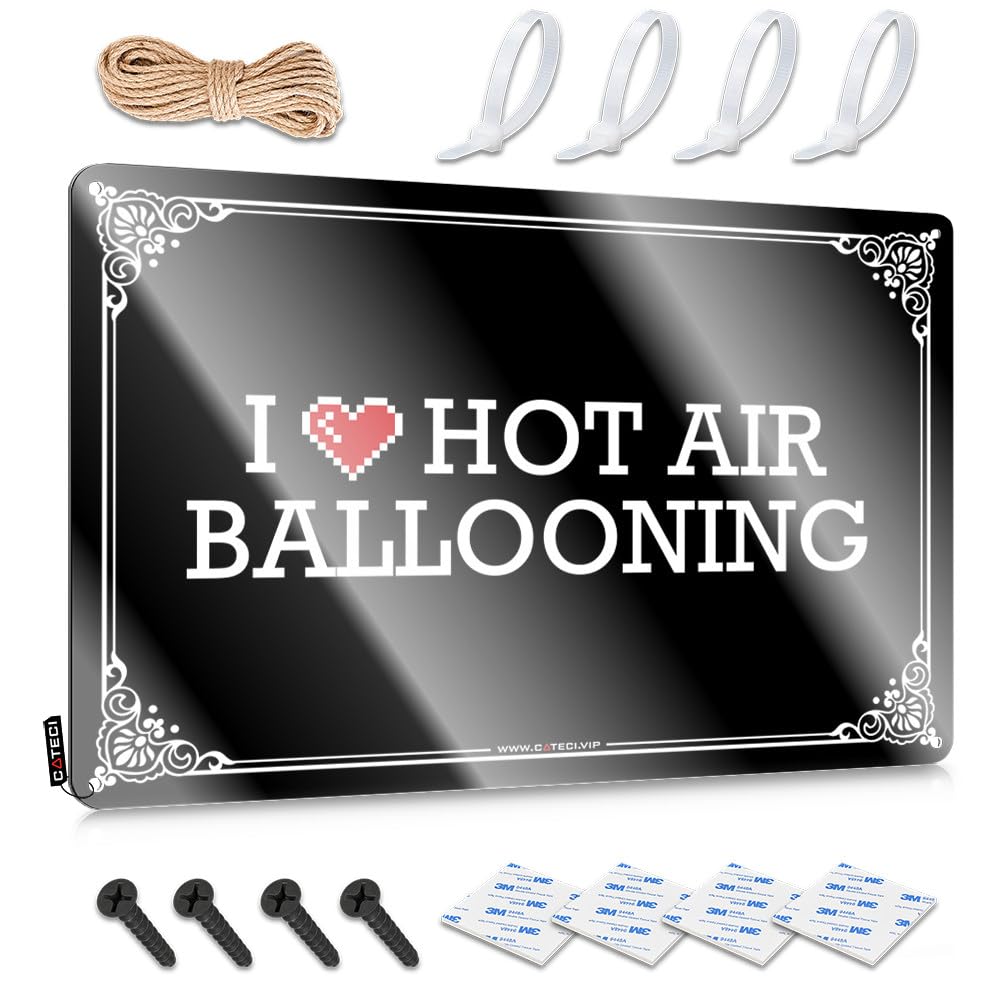 Fzfn Colour I Love Hot Air Ballooning Plaque Cottage | Sarcastic Haves Decorative Wall Art(20X30cm)