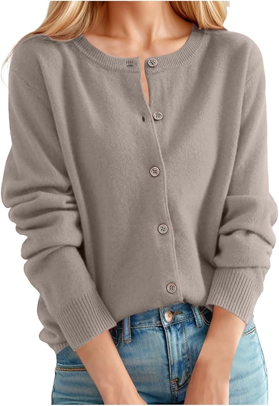 Gilet Femme Cardigan Pull Cachemire Col V Long Grande Taille