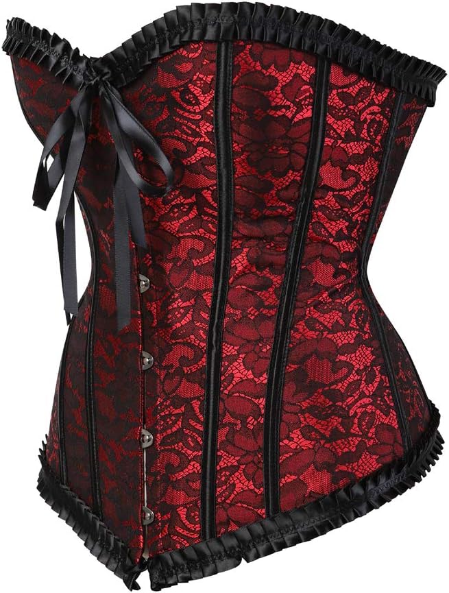 Grebrafan Plus Size Renaissance Corset Bustier Bodyshaper Top