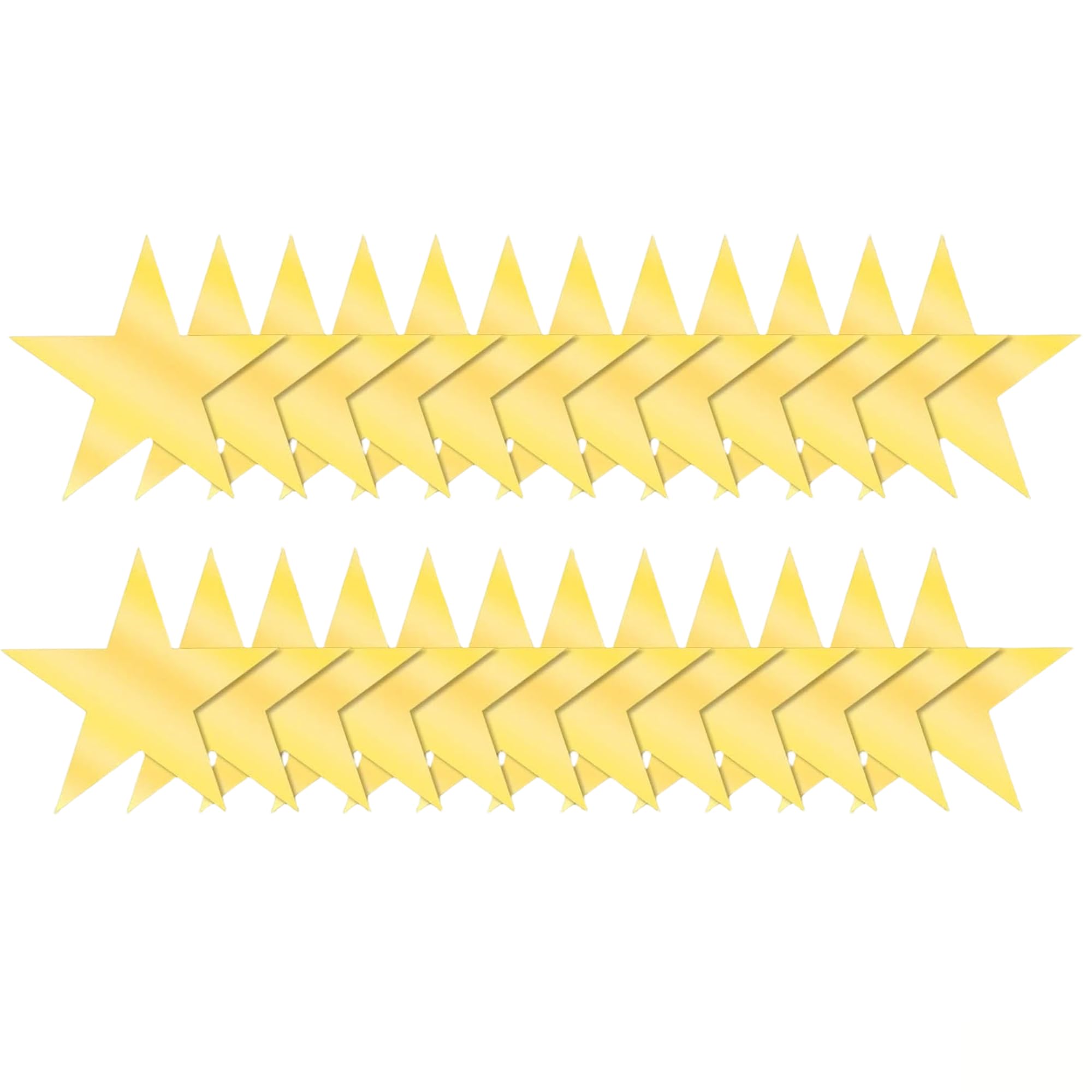 24pcs Gold Star Cutouts, 6 Inch Glitter Cardstock Star Shape Paper Cut Outs for Bulletin Board, Classroom Wall, Party Decorations