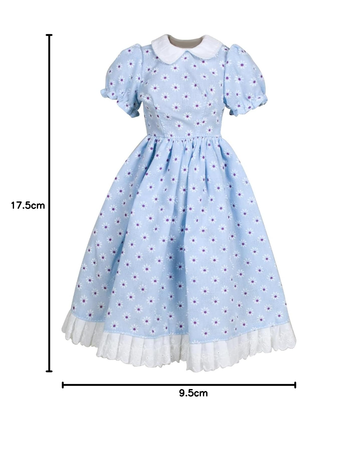 1/3 BJD Puppe Kleidung Outfit Set Handgefertigte stilvolle Blaue Floral Kleid, Hut, Perücke, Cross-Body Tasche und High Heel, kompatibel mit 1/3 60cm 24in SD Puppen