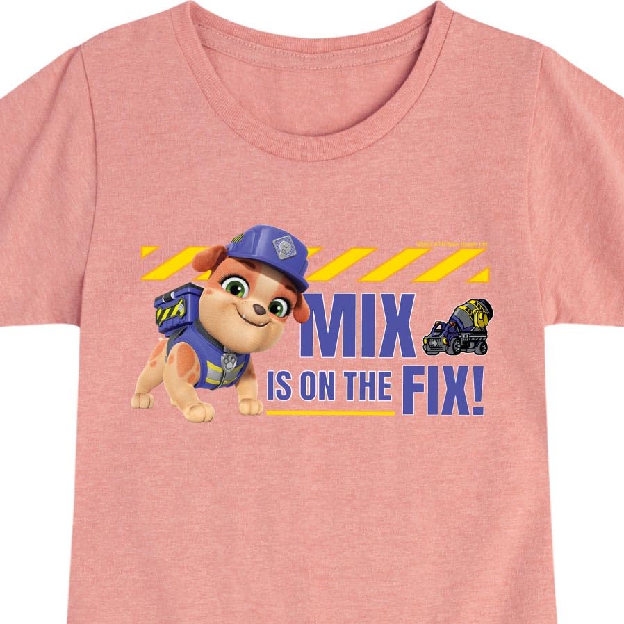 HYBRID APPAREL - Paw Patrol - Rubble & Crew - Mix is On The Fix - Toddler & Youth Girls Short Sleeve Graphic T-Shirt3