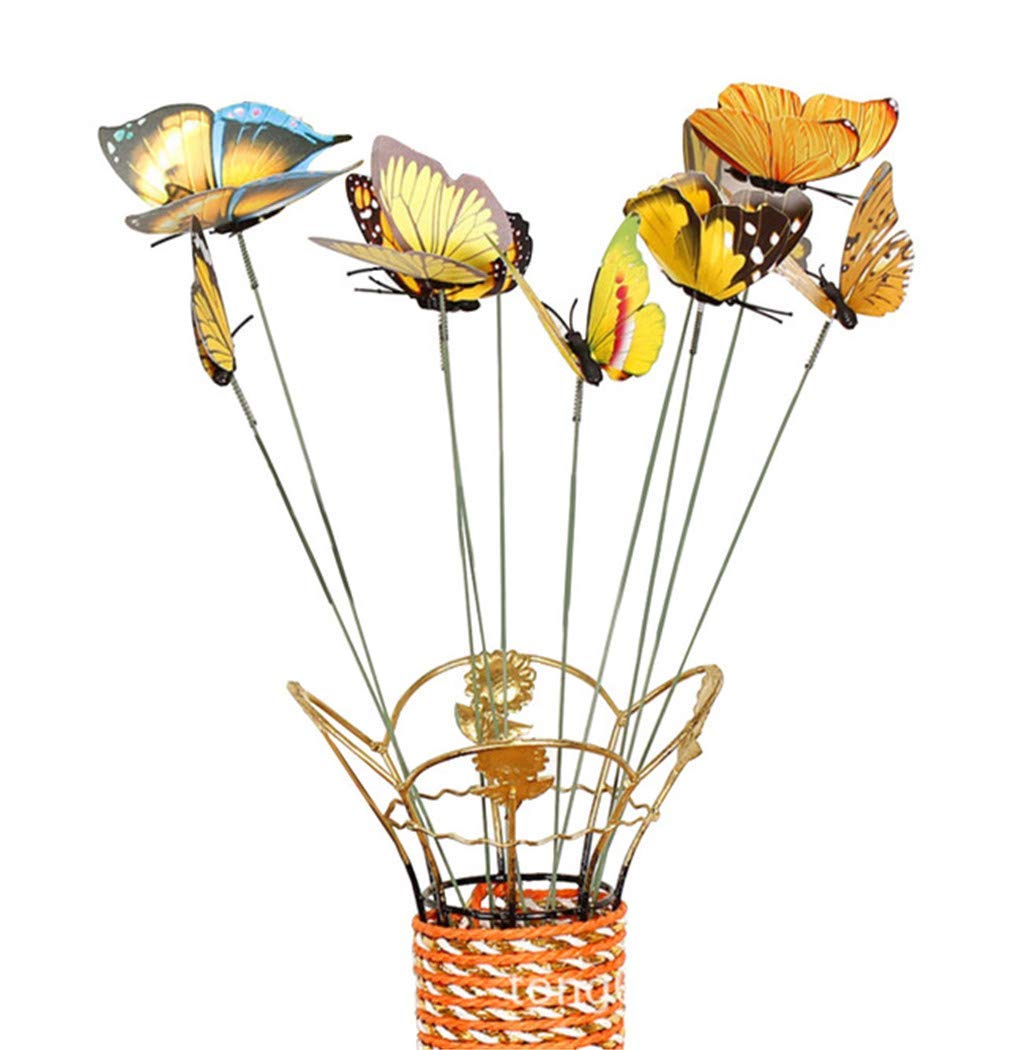 Papillon sur tige ornement pot de fleur et accessoire de jardinage