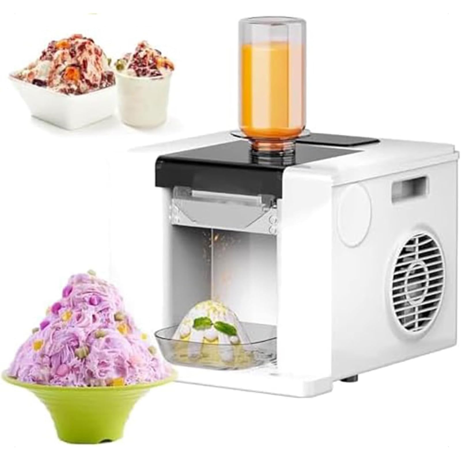 Automatyczna golarka do płatków śniegu – szybkie chłodzenie 280 W, produkuje 60 kg płatków śniegu w ciągu 24 godzin na zimne napoje w sklepach i gospodarstwach domowych