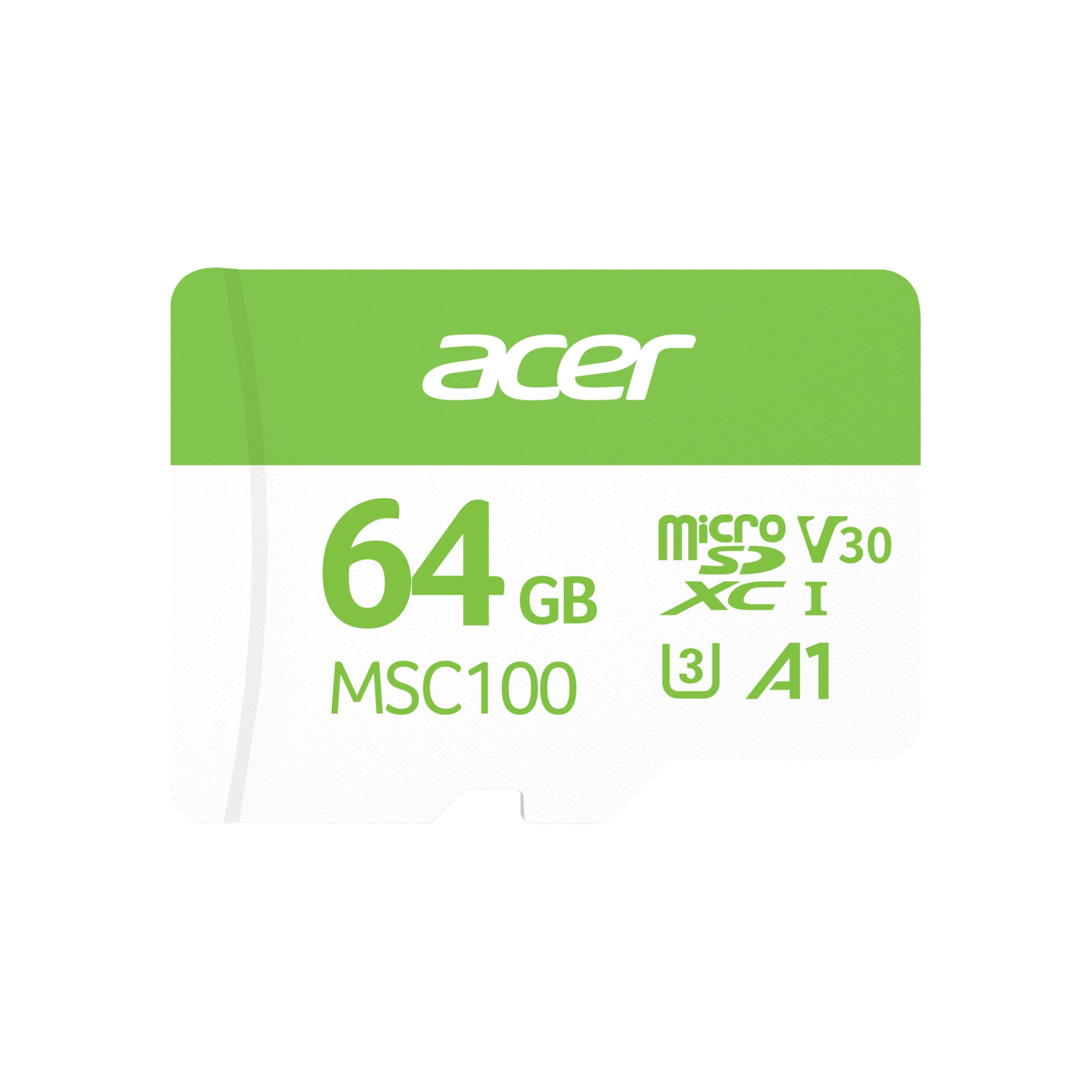 Acer MSC100 MicroSD Card 64GB UHS-I U3 V30 A1, Up to 100MB/s Read Speed, 4K Video Recording, Compatible with Smartphones Cameras Tablets Drones | 5-Year Limited Warranty-image-40