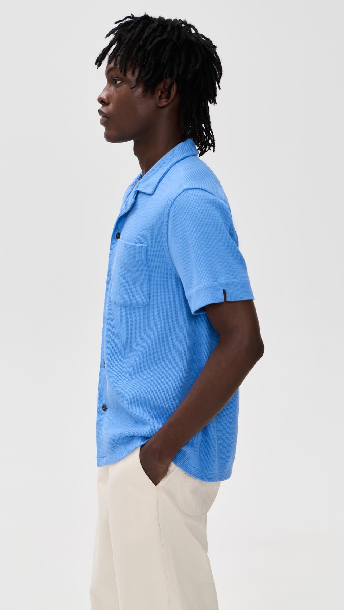 Polo Ralph Lauren Andy Camp-Shirt für Herren, Baumwoll-Leinen, Waffelstrick