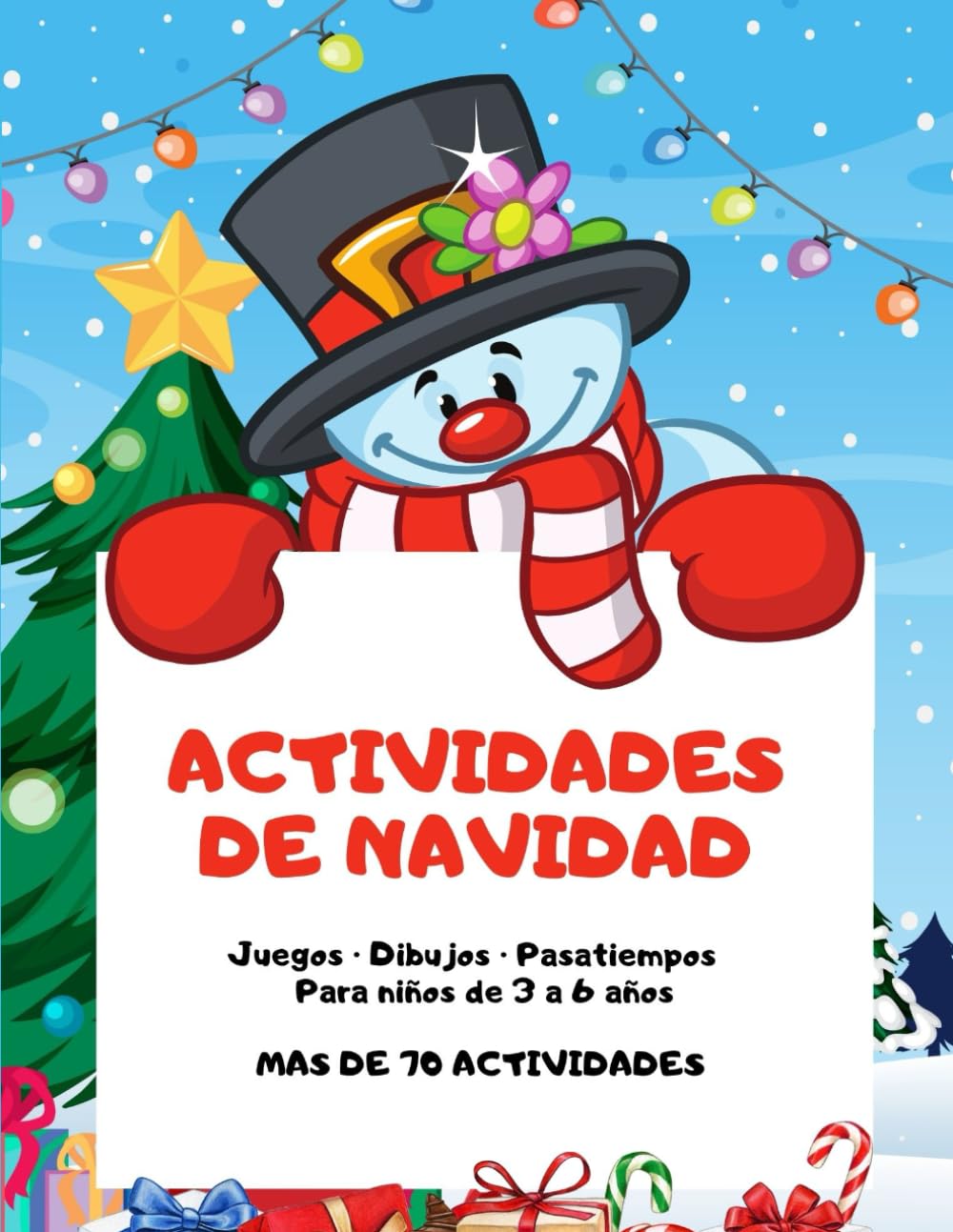 Actividades de Navidad para niños: Libros de actividades navideñas con dibujos para colorear,juegos y pasatiempos · Para niños de 3 a 6 años