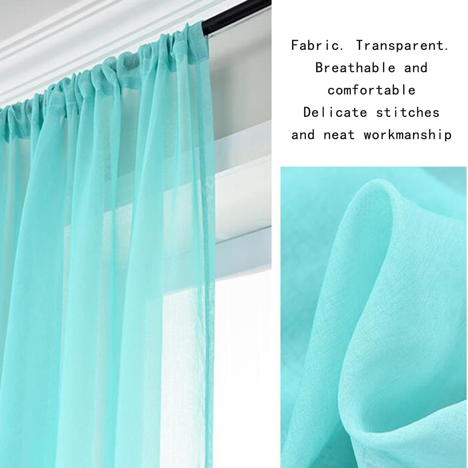 Witte privacy semi-transparante gordijnen met lichtfiltering