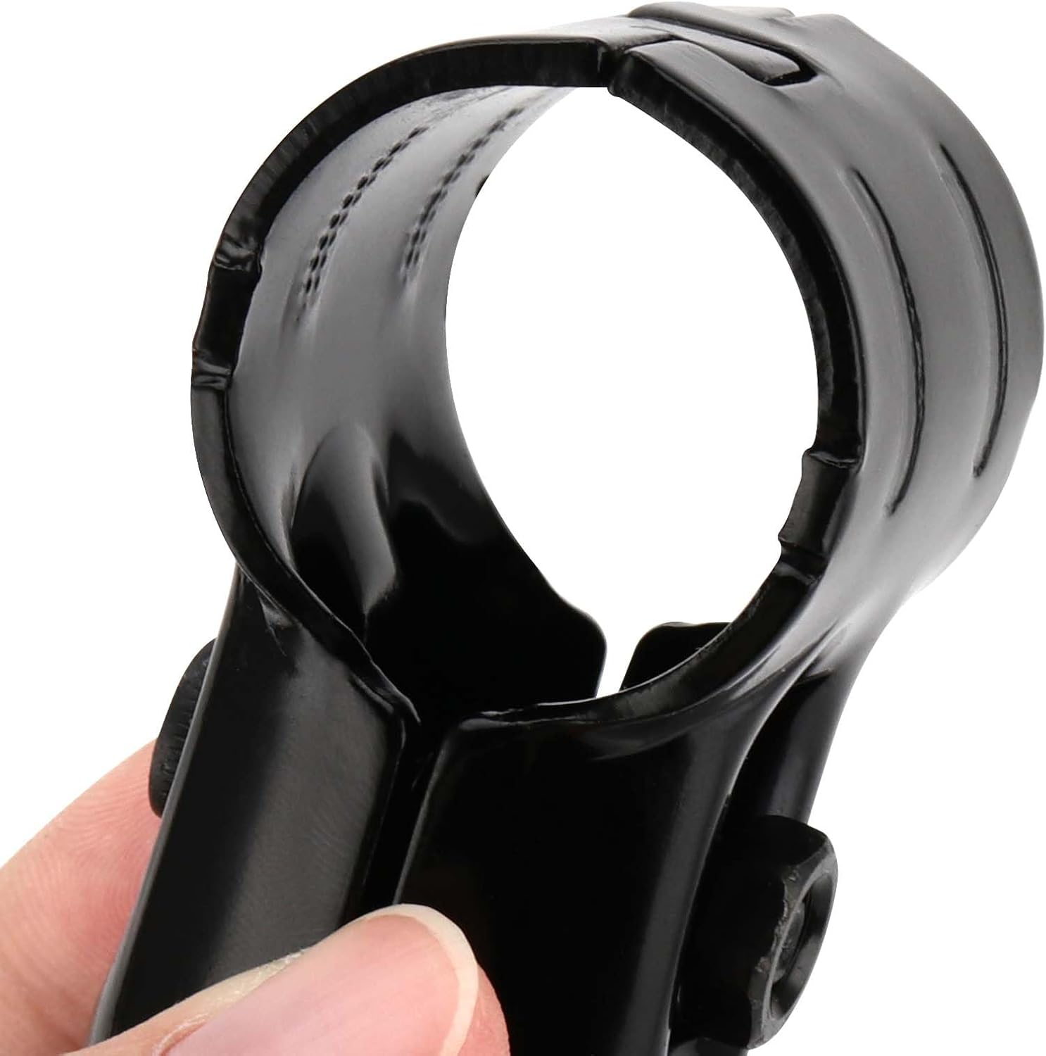JAPCHET 20 Sets OD 1.1 Inch Black Fence End Rail T Clamp, Tee Chain Link Fence End Rails Clamps with Bolts & Nuts, Panel T Clamp for 28mm OD Pipe