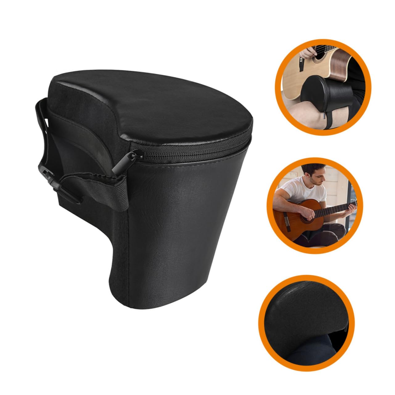 Cuscino Densità ad Facile Alta Spugna Pelle e Artificiale Imbottito Supporto da Trasportare e Design Semplice per Chitarra Classica Basso per Musicisti e Principianti