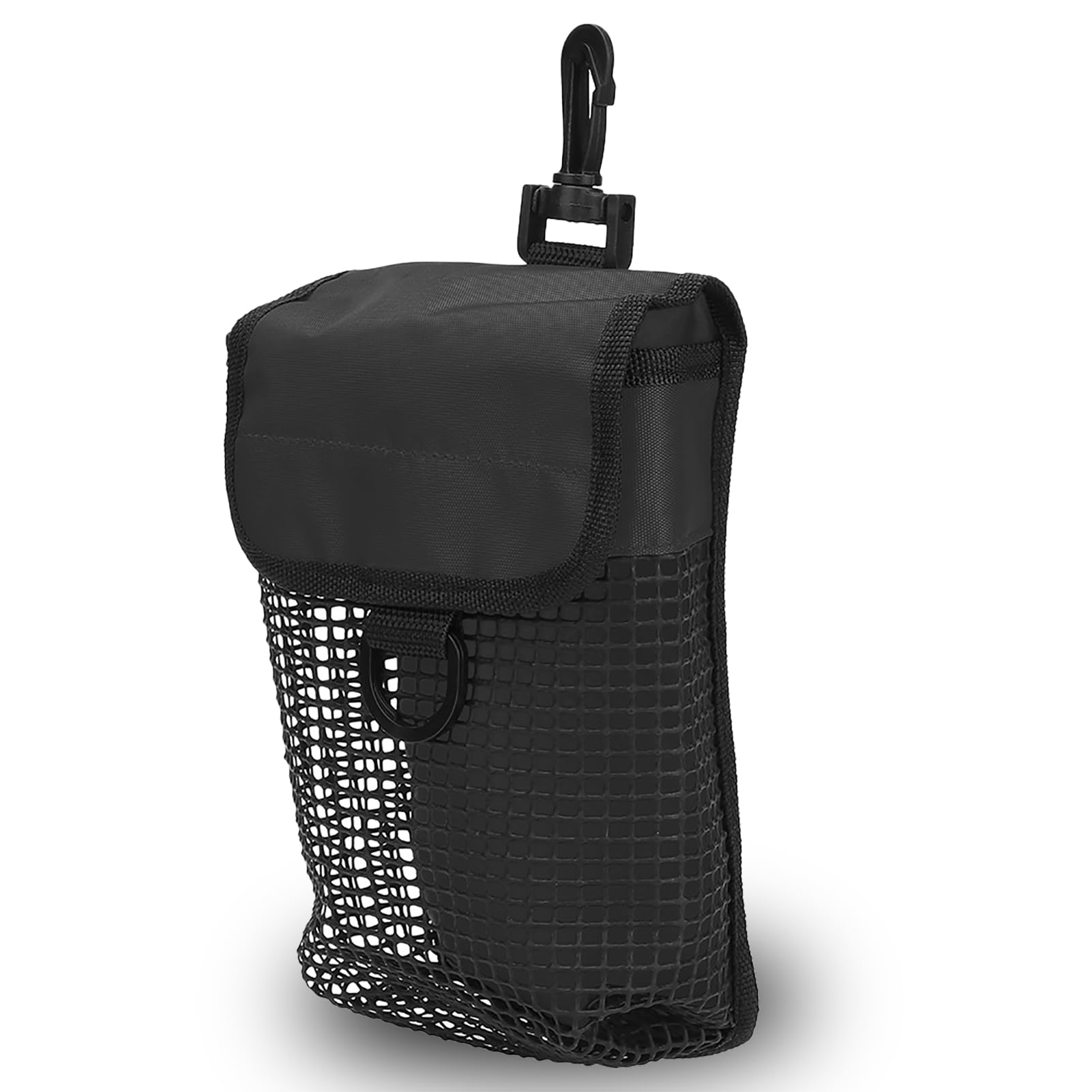 Sac de plongée compact en maille noir pour protéger et transporter une bouée de marquage