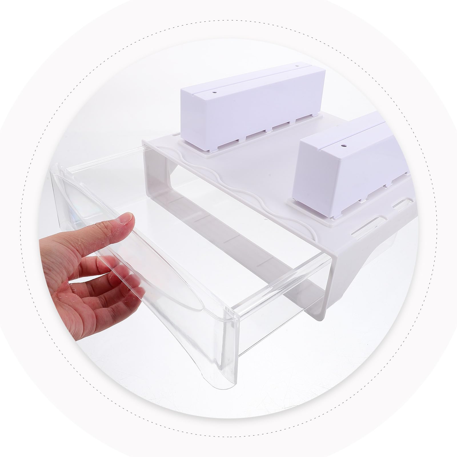Cajón Oculto para Escritorio, Organizador Abs Blanco de Gran Capacidad