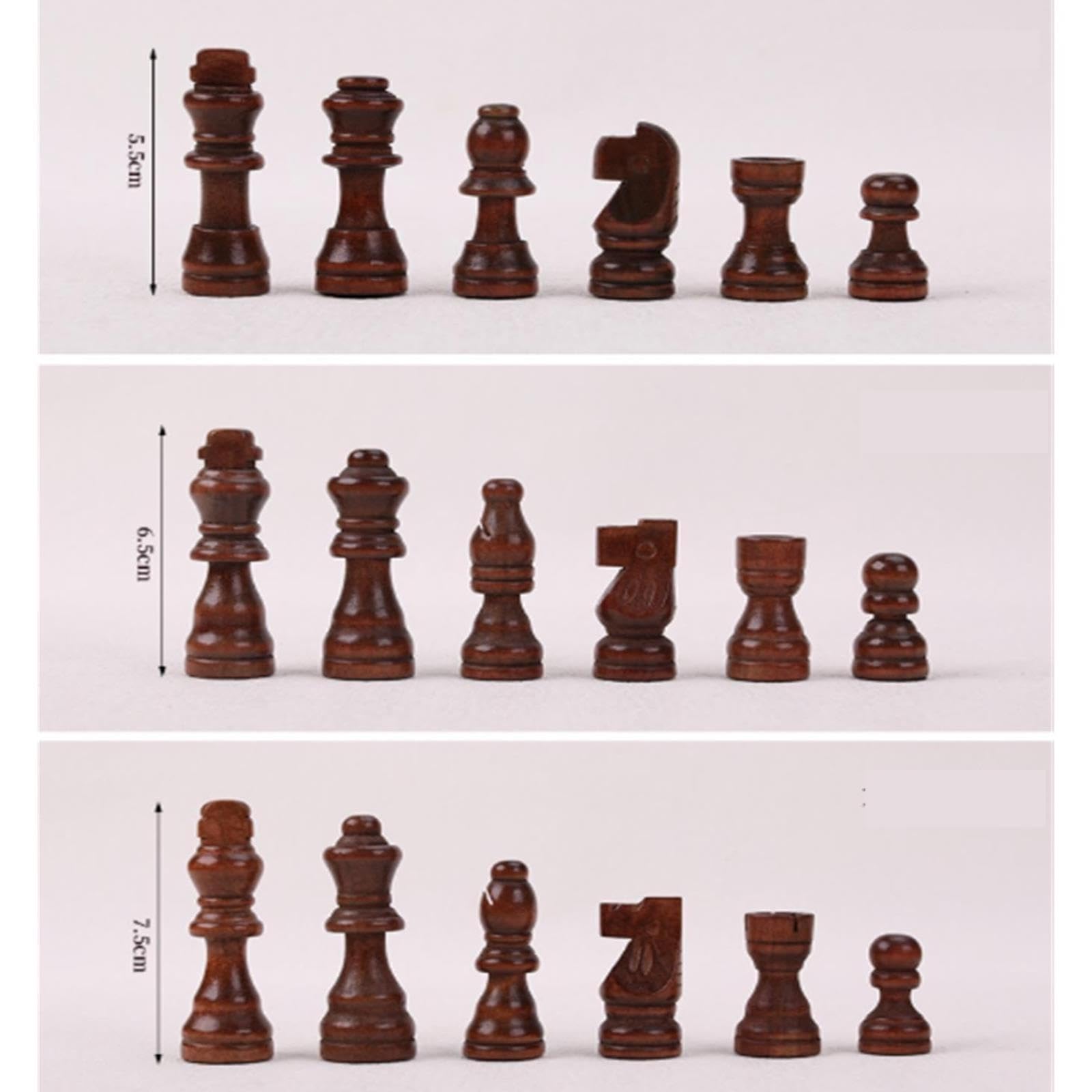 Set di scacchi in legno Scacchiera pieghevole non magnetica