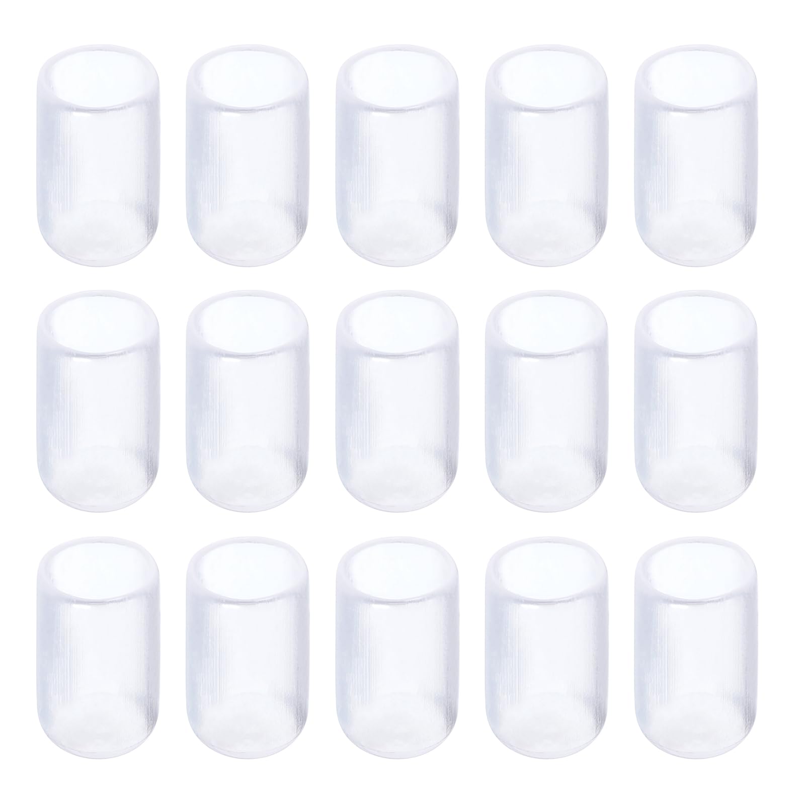 50Pz Tappi Terminali in Gomma per Viti, Protezione per Bulloni Gomma Tappi Estremità [per Vite, Bullone, Tappo Terminale Stelo] - 3/8"(9.5mm) ID/Trasparente