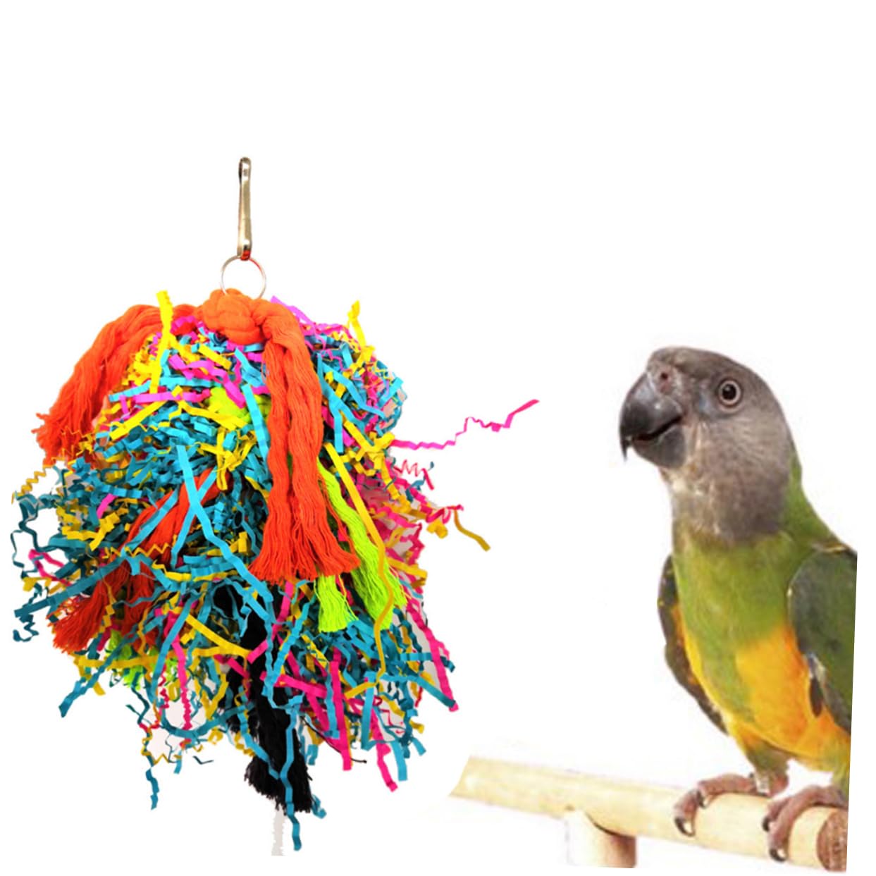 Kisangel 9 Uds Herramienta para Pájaros Bolas De Seda para Loros Herramienta para Masticar Pájaros Juguete para Masticar Loros para