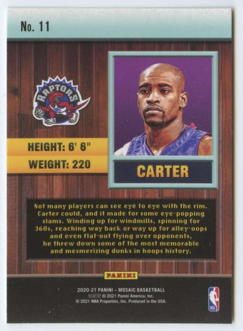 NBA カーター　カード Amazon.com: 2020-21 Panini Prizm #117 Vince Carter Toronto