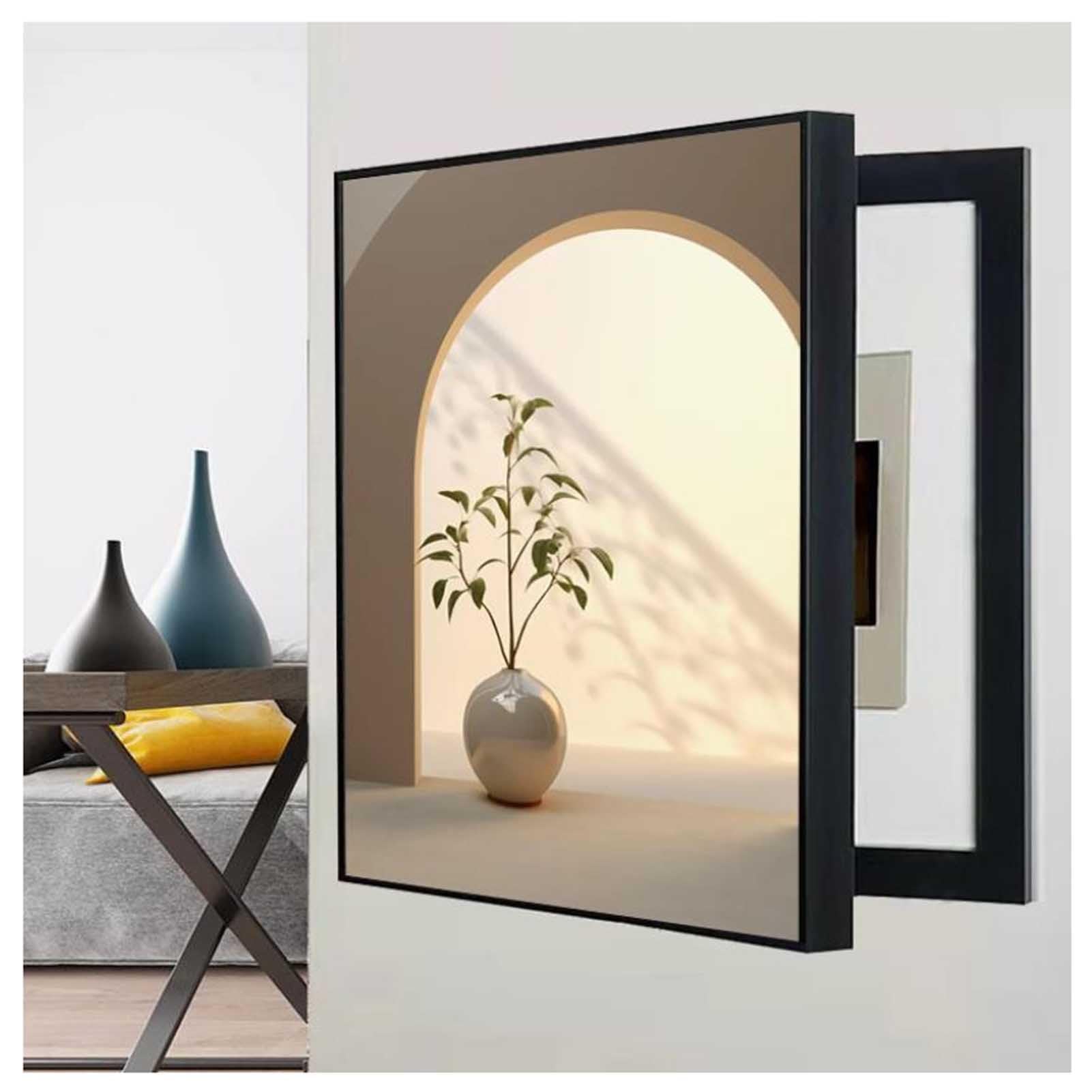 Housse de compteur électrique 40x50 cm : tableau amovible et déco murale