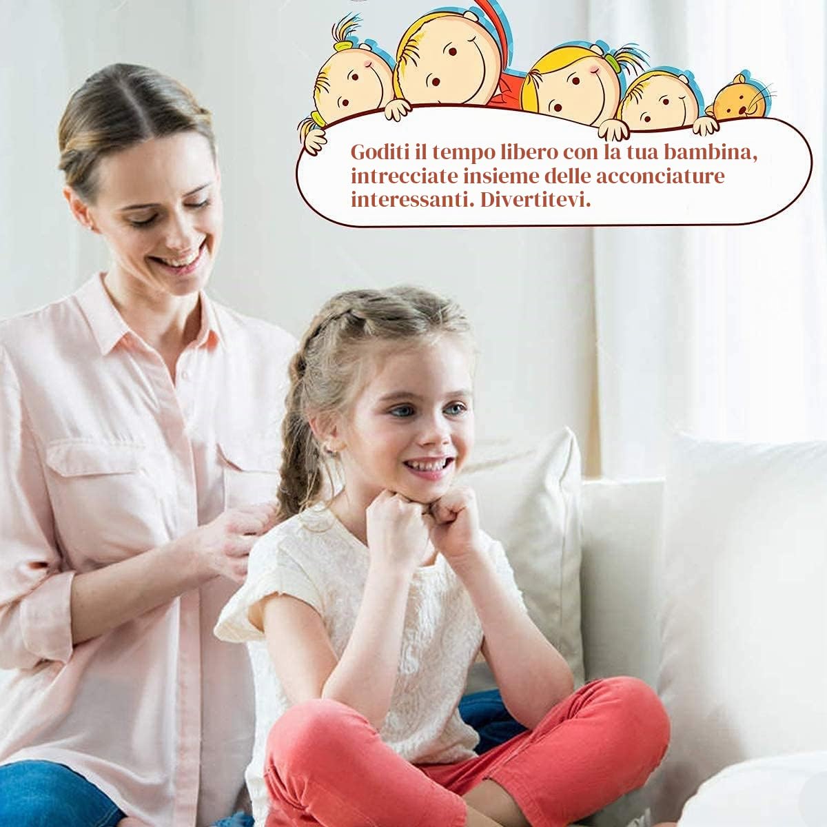 Testa per parrucchieri, DanseeMeibr Plus 26" Morbido Testina Parrucchiere Capelli 100% Capelli Sintetica Testa Parrucchiera con Staffa+ DIY Accessori per Capelli