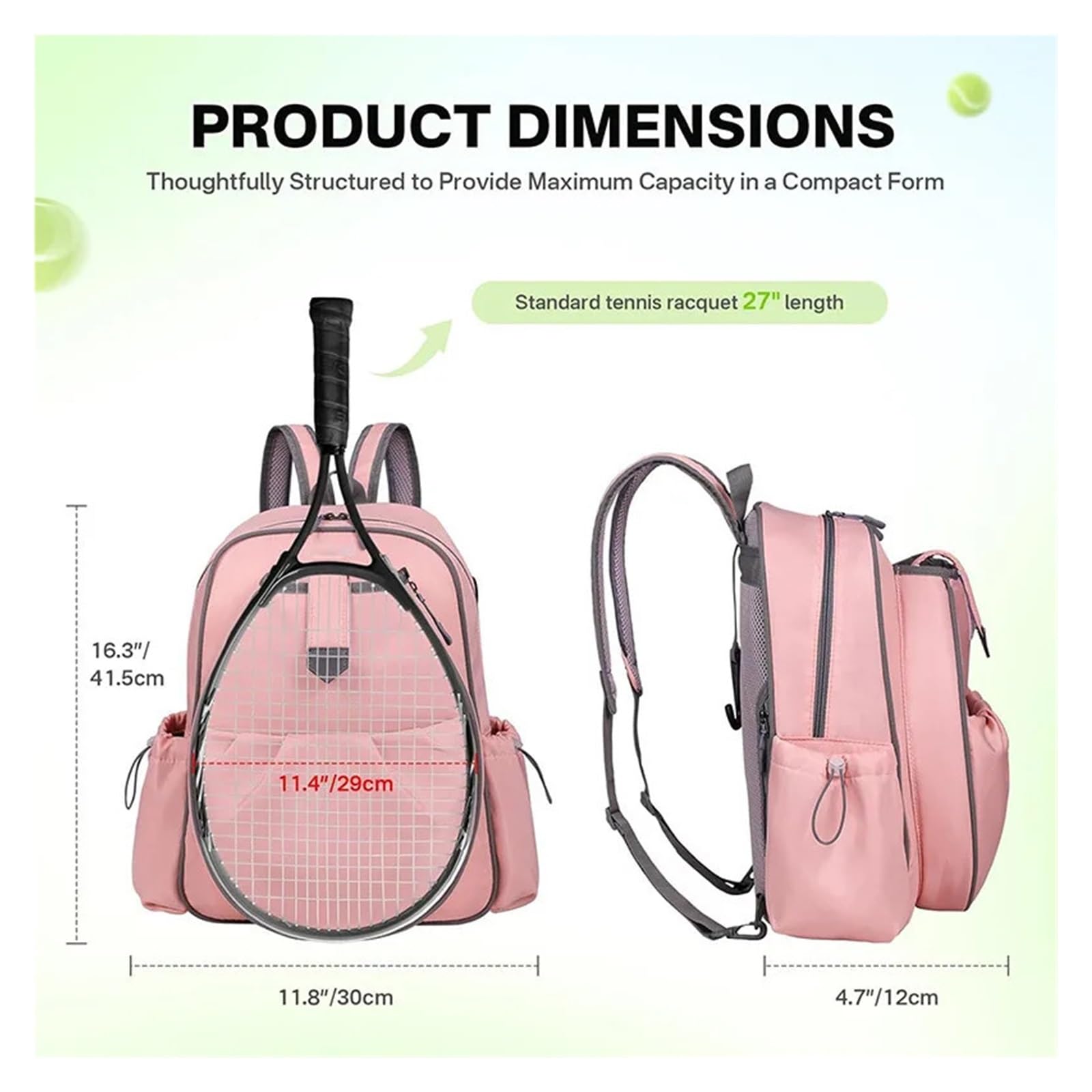 Borse Da Tennis Borsa Da Tennis Da Donna, Impermeabile, Zaino A Spalla Singola, Racchetta for Pacchetto Badminton