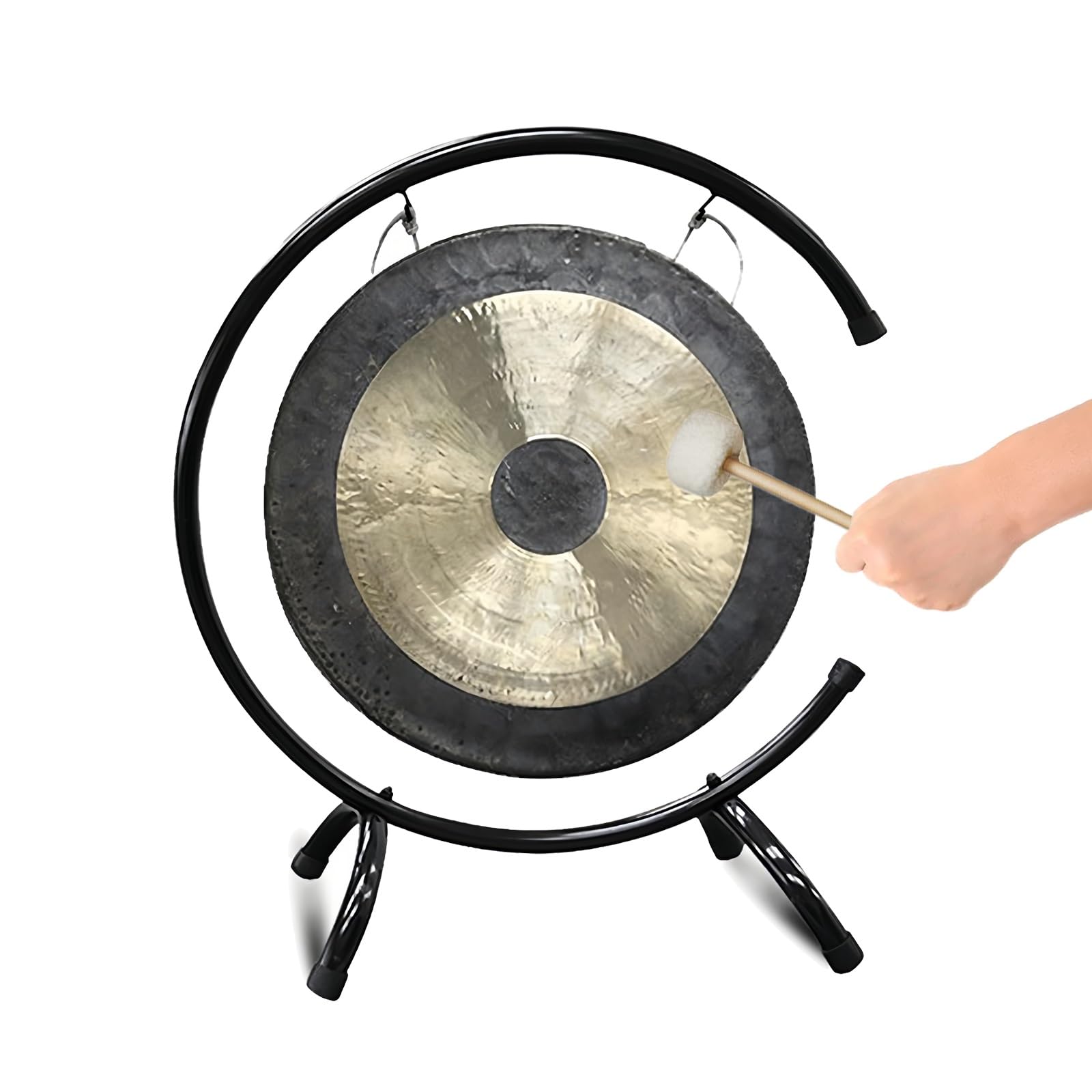 Chau Gong mit Ständer und Schlägel - Traditionelles Klanginstrument für Yoga, Meditation, Heilung, Entspannung