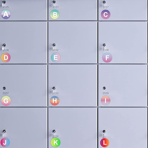 Miniatura 3 de Calcomanías del alfabeto de la letra A-Z coloridas de 1/2 pulgada, pequeñas y redondas, autoadhesivas, para inventario, almacenamiento,