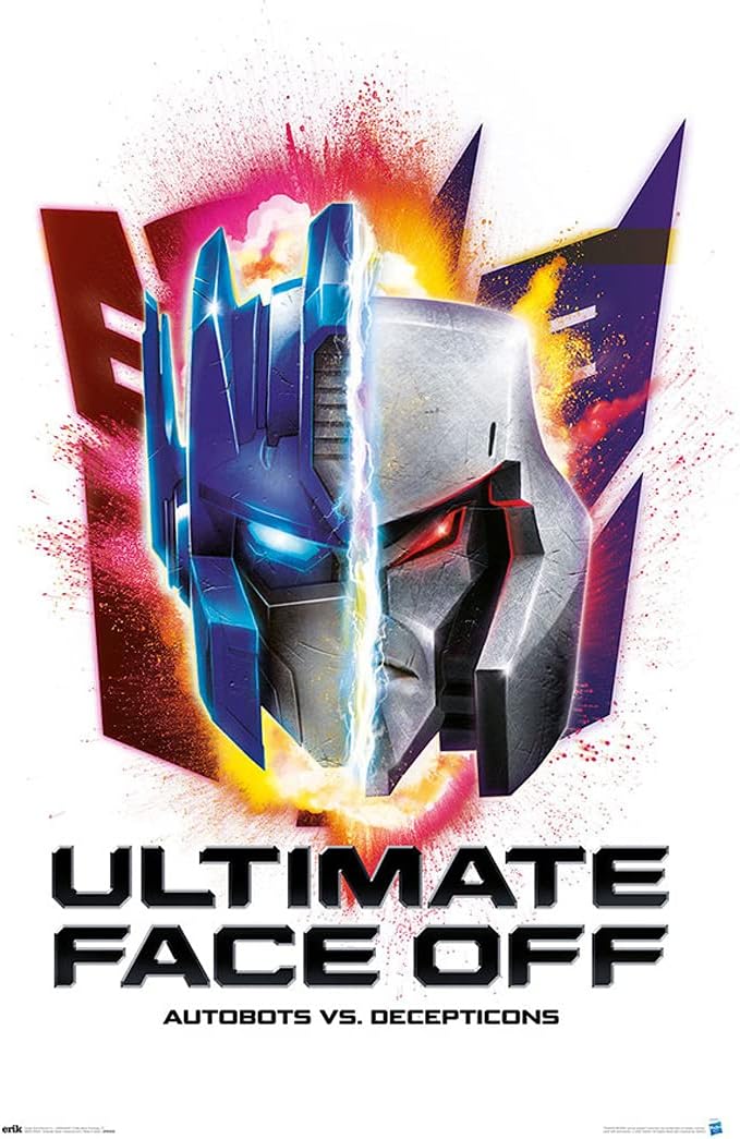 Transformers - TV Show Poster (Ultimate Face Off - Autobots Vs. Decepticons) (Size: 24" x 36") (Laminated Poster & Strips)