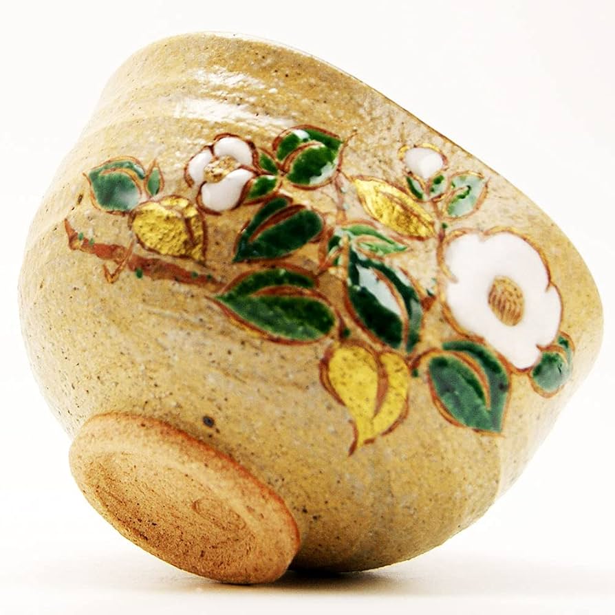 茶碗　「椿の絵」　抹茶茶碗　茶道具 Amazon | 抹茶碗 灰柚茶碗 「椿絵」 木箱入り 冬物 茶道具