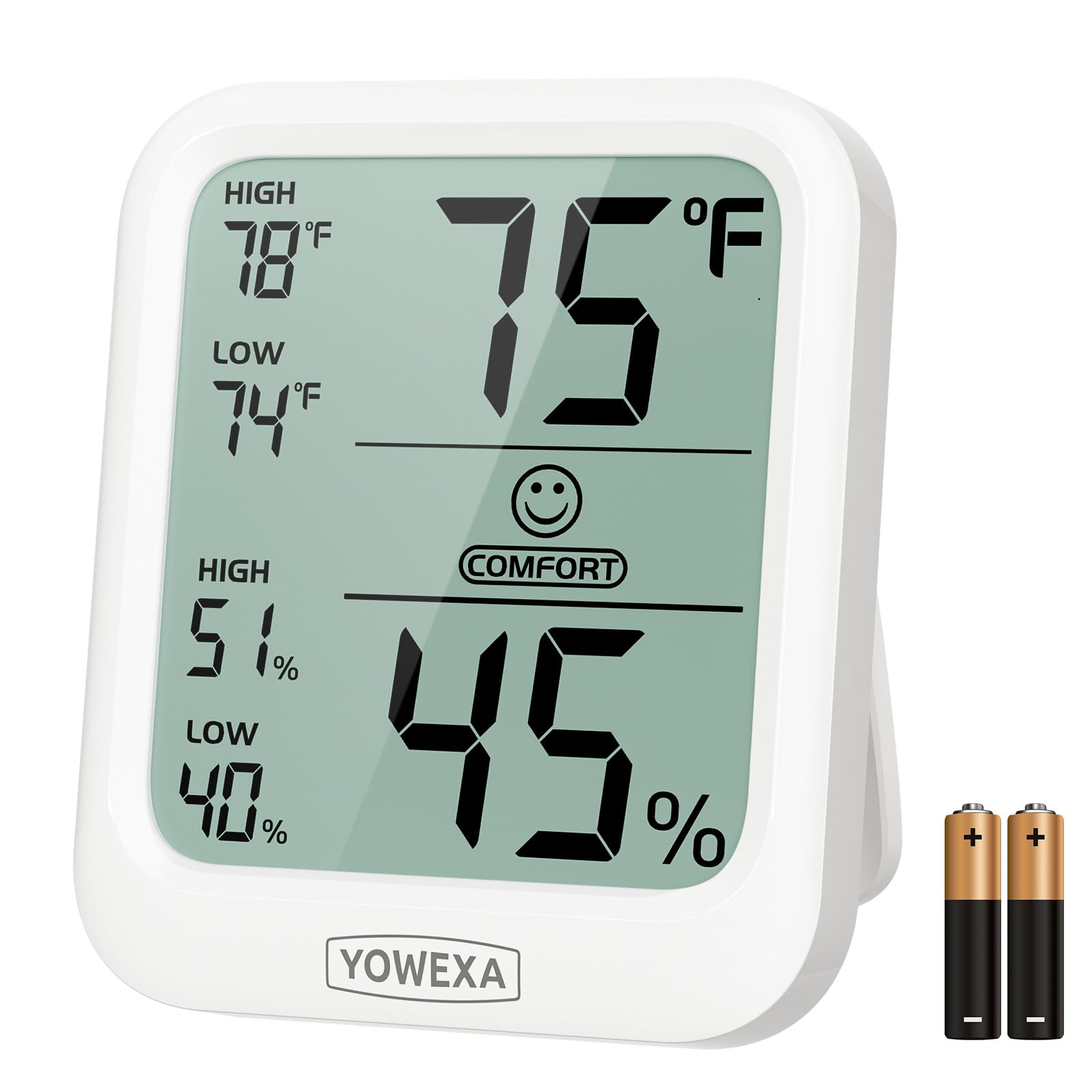 Digital Hygrometer Indoor Thermometer, Humidity Meter for Home | Room Thermometer, Humidity Monitor, Comfort Indicator, Max/Min Records, 10s Refresh, Magnetic Back, Tabletop, Wall Mount-image-12
