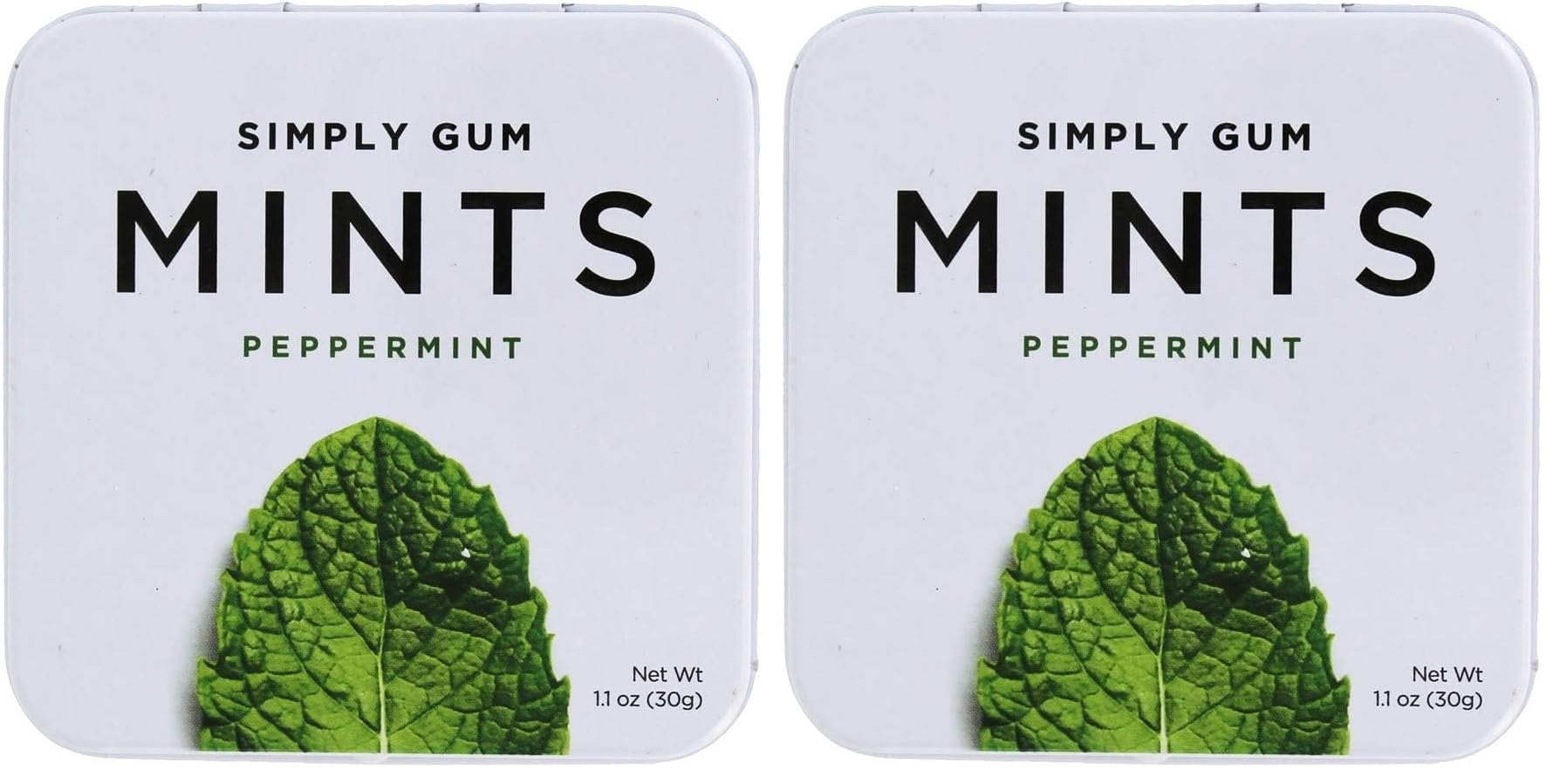 Simply Mints (Peppermint, 45 Count (1 Tin)) (Pack of 2)