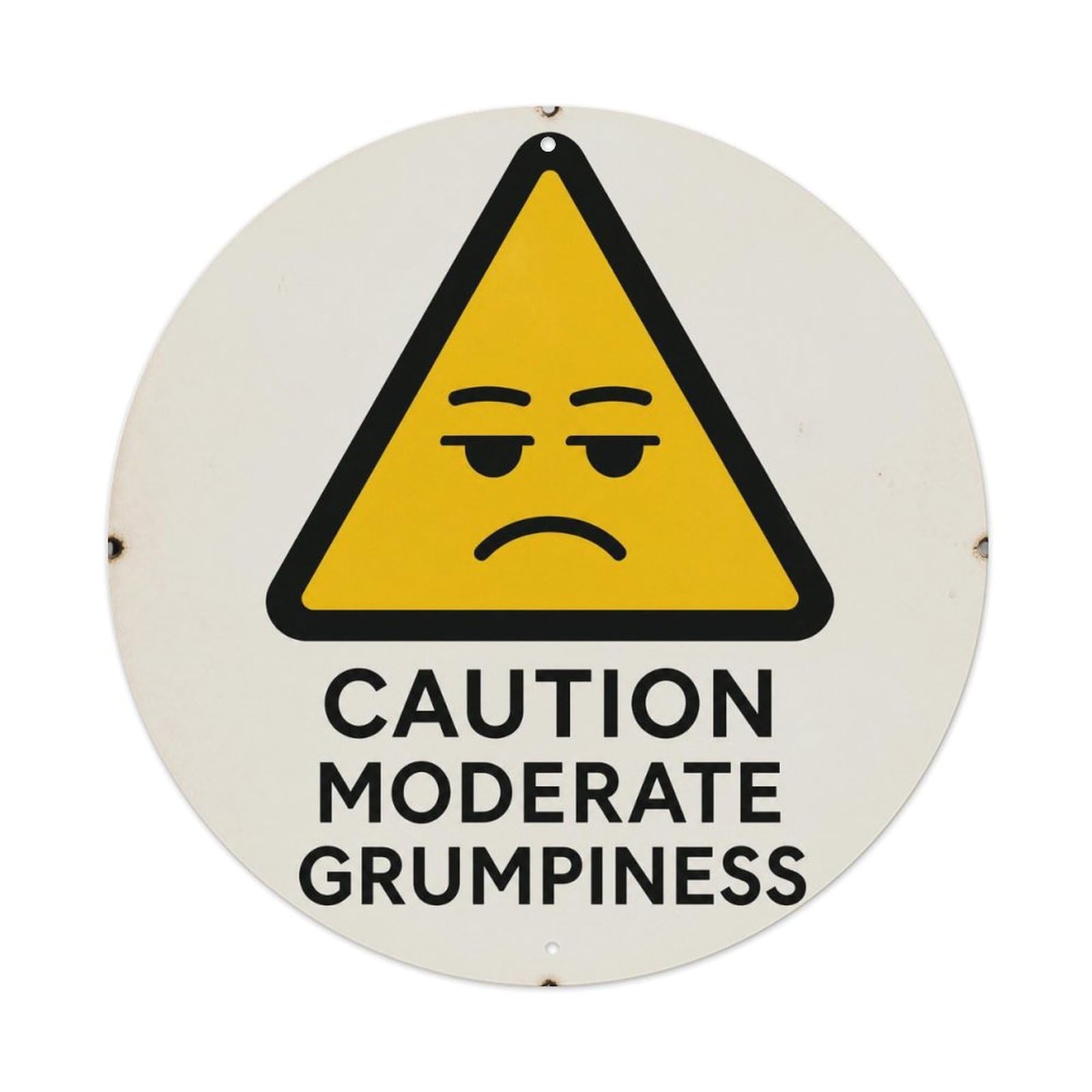Olyhtr 8X8inch Classic Style British Social Satire Awkward Humor Bold Lettering Metal Tin Sign