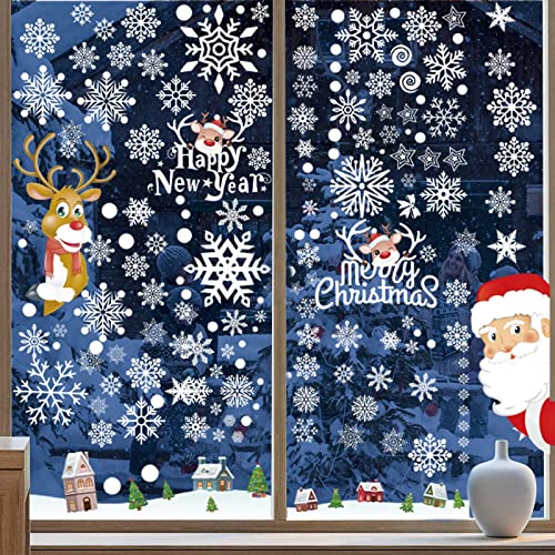 {Adhesivos Navidad para Ventanas Adhesivos 189 Piezas Pegatinas Navidad Ventanas, Pegatinas de navidad, Adhesivos para Ventanas, Decoración de Navidad, Adhesivos...