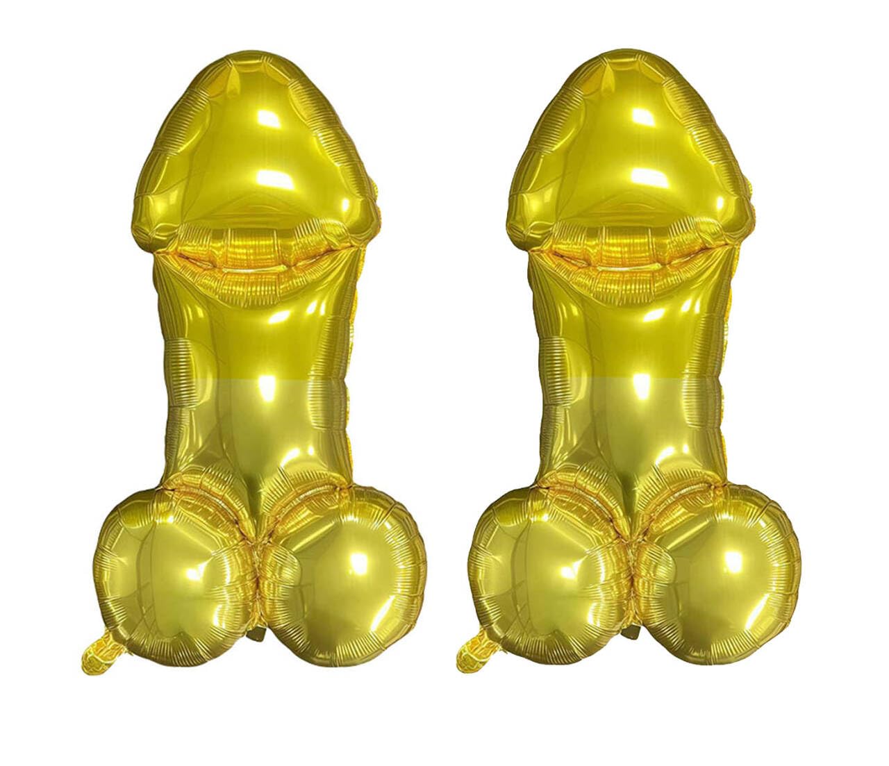 2 Pcs Funny Shape Innovative Prank Bachelor Bachelorette Party Balloon Inflatable Balloon Hen Game Bridal Shower Photography Prop Birthday Parties Engagement Gift Decoration Wedding Toy Set D22