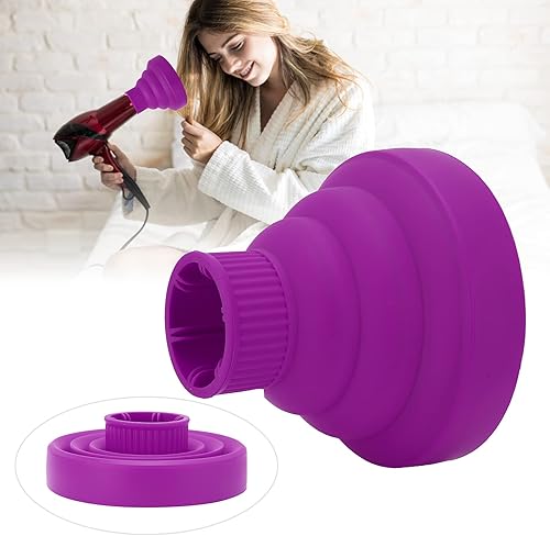 Miniatura 2 de Difusor de secador de pelo, universal plegable, portátil, ligero, plegable, morado