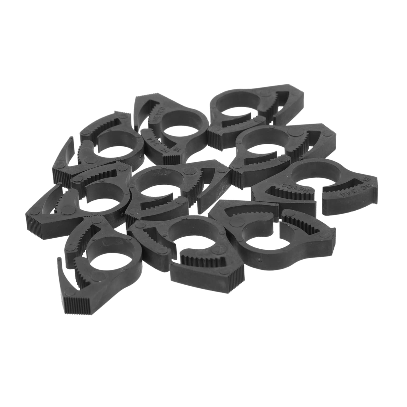 ARTIBETTER Nylon Ratcheting Cable Lock Buckle 10pcs Wire Guard Ring Clamps Double Gripping Hose Clamp for Hose