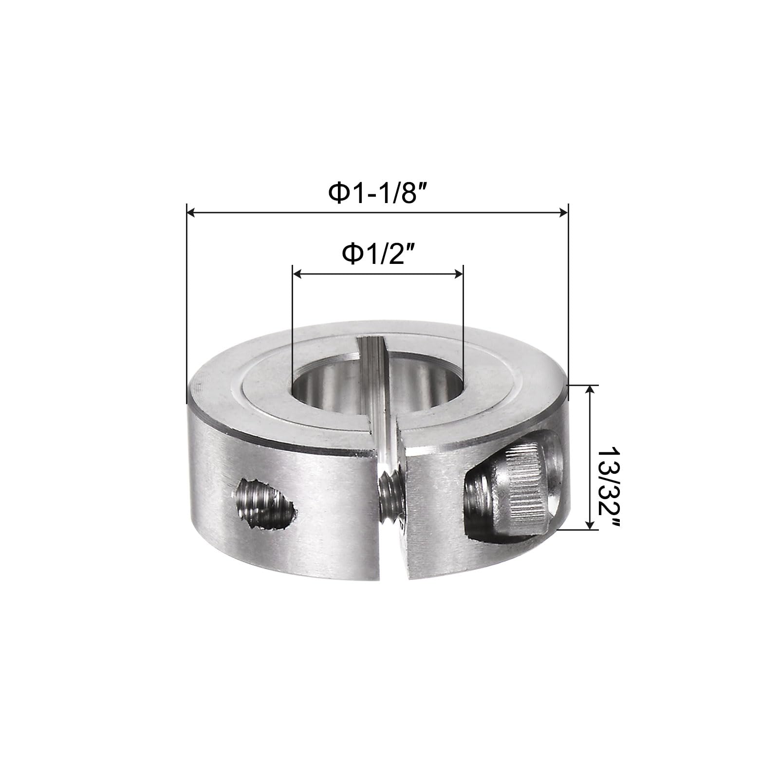 Collare per albero diviso in acciaio inox con leva regolabile Collare per albero diviso in acciaio inox con leva regolabile