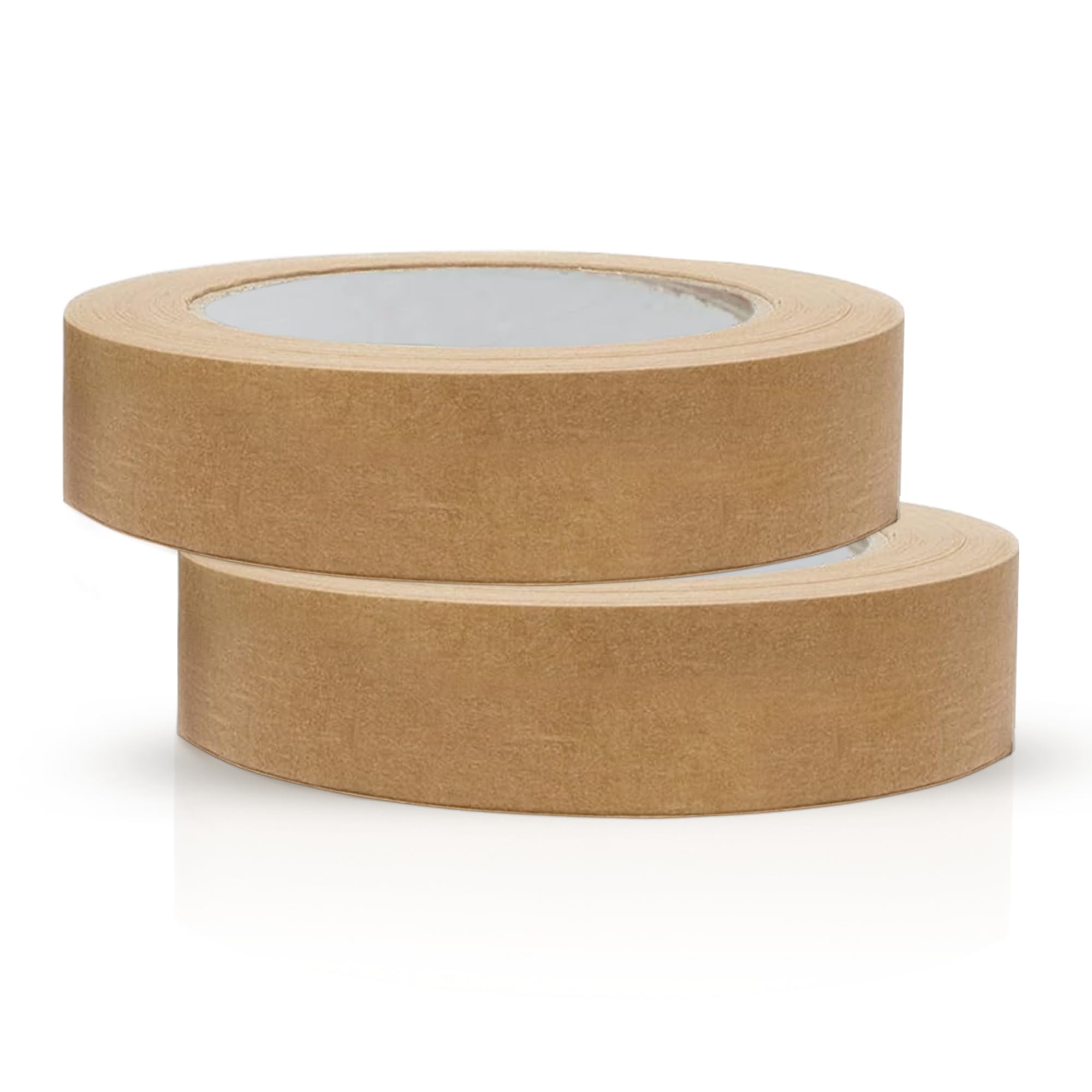 Simplz Kraft Paper Tape 24mm x 50m, 2 Rolls | Brown Self Adhesive Paper Tape for Picture Framing, Crafts, Gift Wrapping, Small Parcels & Packaging