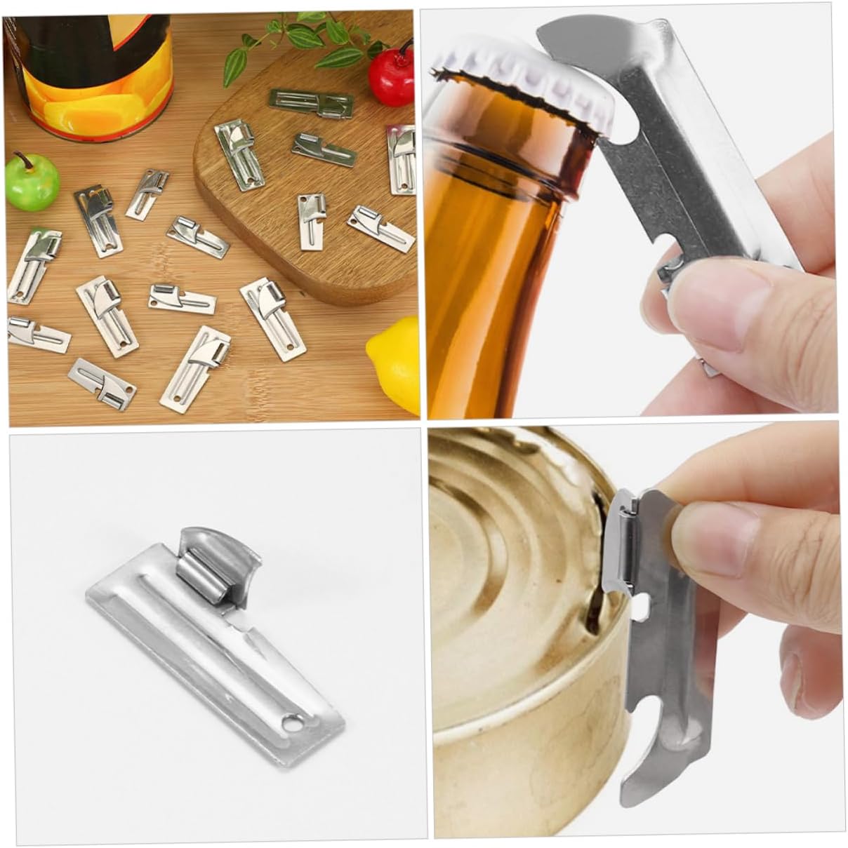STOBAZA 20pcs Manual Can Opener Bottle Opener Wine Compact Wear-resistant Steel
