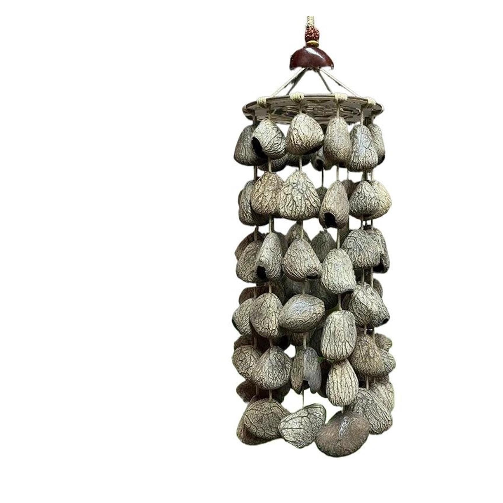 Pendentif cloche en coquille de plante, thérapie sonore, méditation