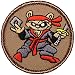Ninja Hamster Patrol Patch - 2" Round!