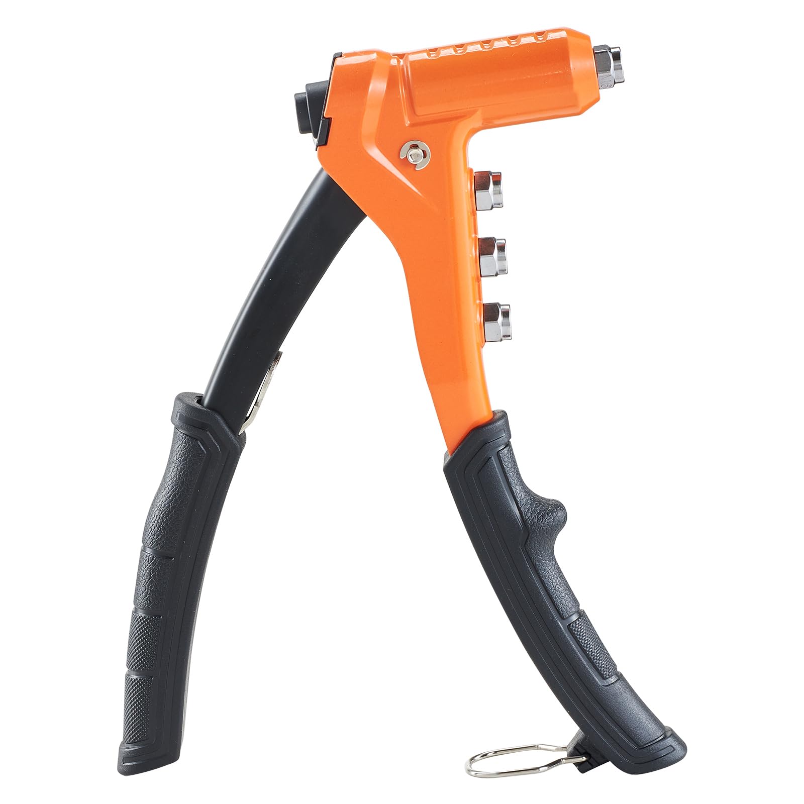 VEVOR Kit Rivettatrice per Filettati a Cricchetto da 230 mm con Sola Mano, 8 Mandrini, Punta per Trapano a Gradini e 80 Dadi, con Robusta Custodia per Il Trasporto, per Montaggi Metallici, Mobili