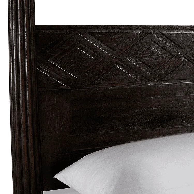 Image of Sheesham Solid Wood Queen Size Maharaja Poster Bed for Home| Beautiful Bedroom (Queen, Maharaja)