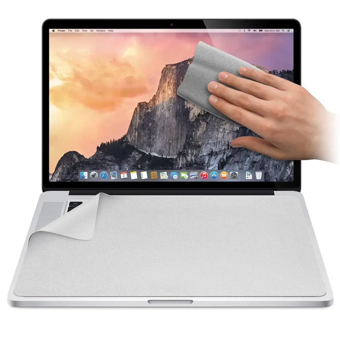 Funda de Tela para Teclado, Compatible con MacBook Pro de 13 Inch Pulgadas, Protectora de Microfibra para Pantalla, protector teclado con apple book air 13 (Compatible con Laptop 13", 14")